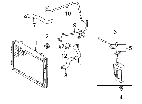2002 Toyota 4Runner Radiator & Components Diagram