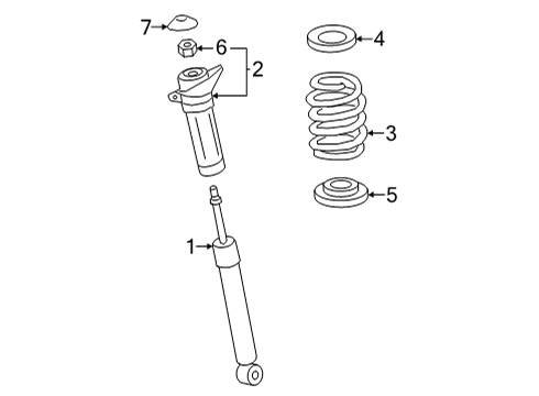 Insulator, Rear Coil Spring, Lower Passenger Side Diagram for 48258-47010