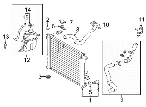 2020 Toyota Avalon Radiator & Components Diagram 1 - Thumbnail