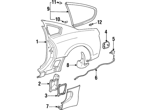 1997 Toyota Supra Fuel Door Diagram
