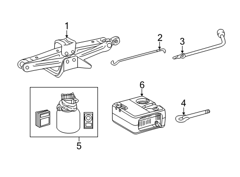 2020 Toyota Corolla Jack & Components Diagram 1 - Thumbnail