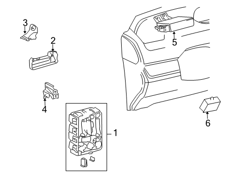 2012 Scion xB Junction Block, Driver Side Diagram for 82730-12W10