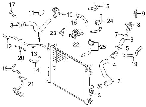 Hose, Radiator Diagram for 16571-F0090