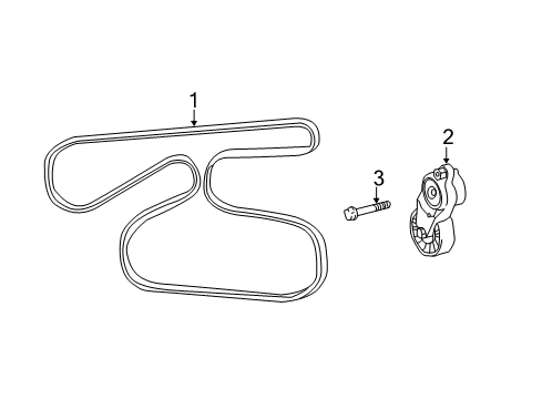 2013 Scion tC Belts & Pulleys Diagram