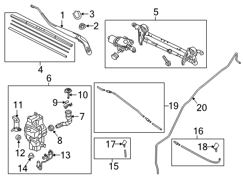 2016 Scion iA Wiper & Washer Components Diagram