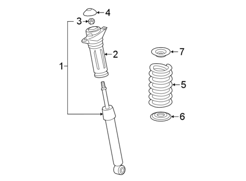 2022 Toyota Avalon Struts & Components - Rear Diagram 1 - Thumbnail