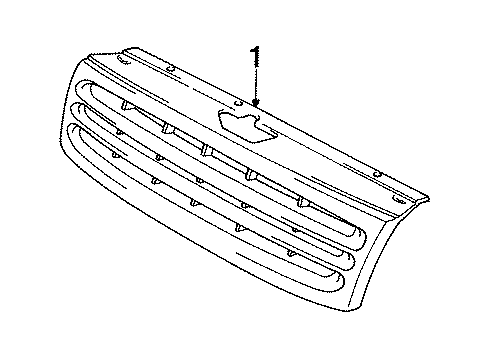 1993 Toyota Tercel Grille & Components Diagram