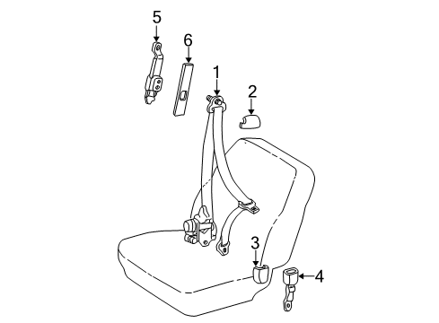 2007 Toyota Corolla Front Seat Belts Diagram