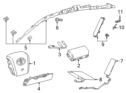 2022 Toyota Prius Prime Clockspring Diagram for 84307-47180