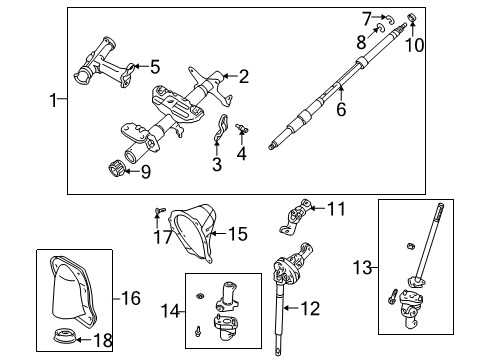 2002 Toyota Tacoma Steering Column & Wheel, Steering Gear & Linkage Diagram 3 - Thumbnail