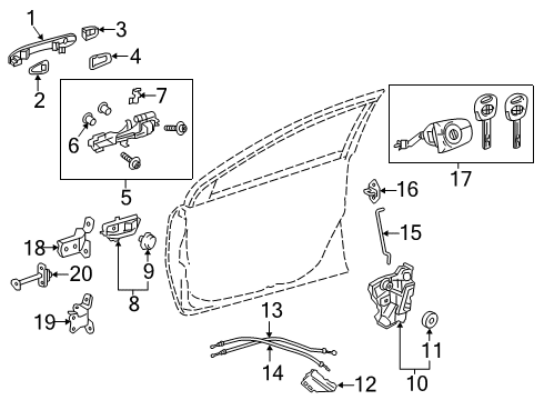 2021 Toyota Corolla Window Switch, Silver, Rear Diagram for 84810-0R030