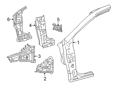 2022 Toyota Corolla Cross Hinge Pillar Diagram