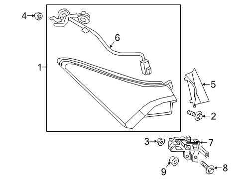 2020 Toyota Avalon Combination Lamps Diagram