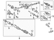 Toyota Land Cruiser CV Boot Diagram - 04437-60081