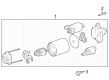 Toyota Grand Highlander Starter Motor Diagram - 28100-F0140