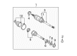 Toyota Solara CV Joint Diagram - 43470-09331