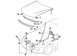 Toyota Previa Hood Cable Diagram - 53601-10020-C0