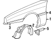 Toyota Supra Mud Flaps Diagram - 76604-19155-38
