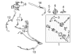 Toyota Sienna Power Steering Hose Diagram - 44416-08010