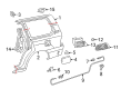 Toyota Land Cruiser Fuel Door Hinge Diagram - 77366-60010