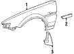 Toyota Corolla Fender Diagram - 53801-1A770