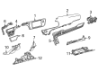 Toyota Mirai Dash Panel Vent Portion Covers Diagram - 55606-62040