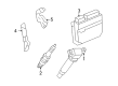 Toyota Matrix Engine Control Module Diagram - 89661-02V44