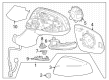 Toyota Grand Highlander Car Mirror Diagram - 87940-0E660