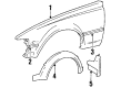 Toyota Celica Mud Flaps Diagram - 76604-19075