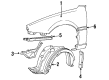 Toyota MR2 Fender Diagram - 53802-17090