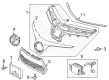 Toyota Corolla Grille Diagram - 53105-02020-A1