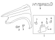 Toyota Highlander Emblem Diagram - 75361-48902