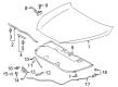 Toyota Highlander Hood Hinge Diagram - 53410-0E120