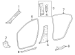 Toyota bZ4X Weather Strip Diagram - 62332-42100