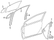 Toyota Prius AWD-e Window Run Diagram - 68151-47080