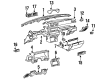 Toyota Pickup Dash Panel Vent Portion Covers Diagram - 55531-89104