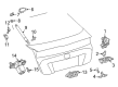 Toyota Prius Trunk Lid Latch Diagram - 69350-47050