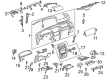 Toyota 4Runner Dash Panel Vent Portion Covers Diagram - 55606-60010
