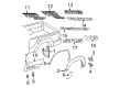 Toyota Tacoma Mud Flaps Diagram - 76626-04140