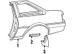 1986 Toyota Corolla Mud Flaps Diagram - 76608-19185