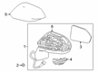 Toyota Corolla Mirror Cover Diagram - 87945-02350-B3