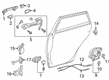 Toyota Rear Passenger Door Handle Latch Diagram - 69050-02590