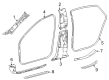 Toyota Mirai Weather Strip Diagram - 62331-62020