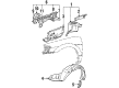 Toyota Paseo Wheelhouse Diagram - 53876-16061