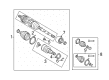 Scion Axle Shaft Diagram - 43410-52250