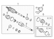 2010 Toyota Highlander CV Boot Diagram - 04427-0W060