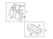 1999 Toyota Corolla Seat Cushion Diagram - 71460-02130-B0