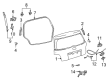Toyota Matrix Tailgate Handle Diagram - 69023-13020