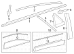 Toyota Crown Door Moldings Diagram - 75766-30180