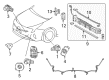 Toyota Prius AWD-e Parking Assist Distance Sensor Diagram - 89341-48040-A5